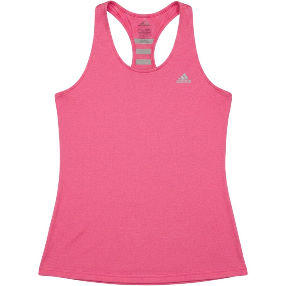 Adidas Womens Tank Top Size M Pink Climalite Racerback Athletic Gym Training